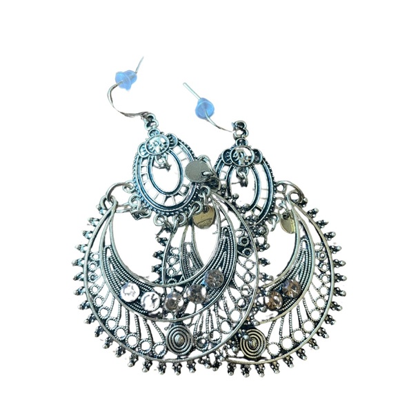 Women Boho Style Earring Gypsy dangling rustic glam western eclectic bold tribal - Picture 1 of 4